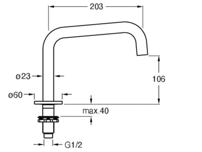 Дозирующий носик для ванны CRISTINA Rubinetterie дозирующий носик-Shower &amp ARCH-00071754 - Вид №2