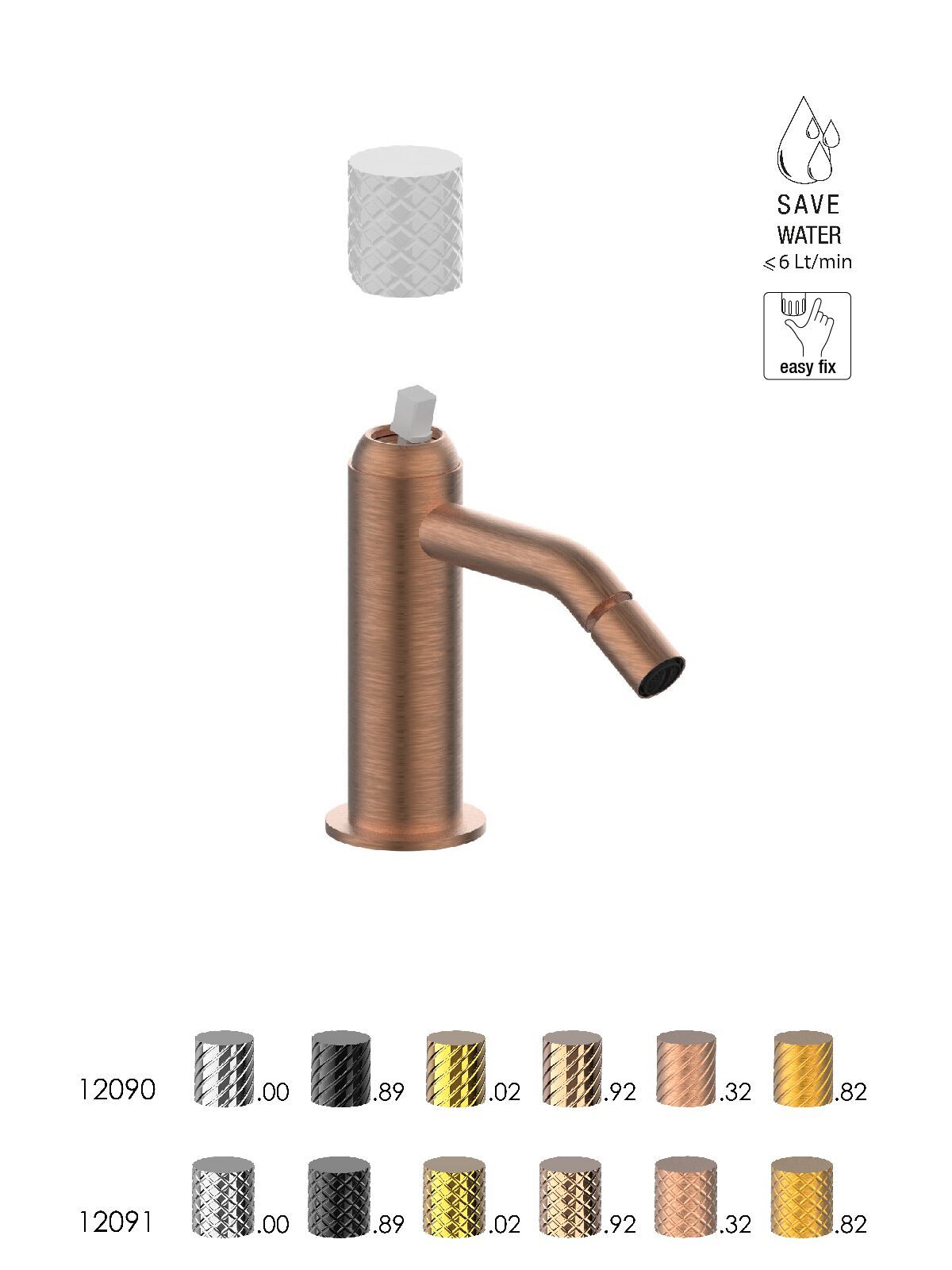 Однорычажный смеситель для биде без слива Rubinetterie Frattini Pepe XLS ARCH-00082399 - Вид №10