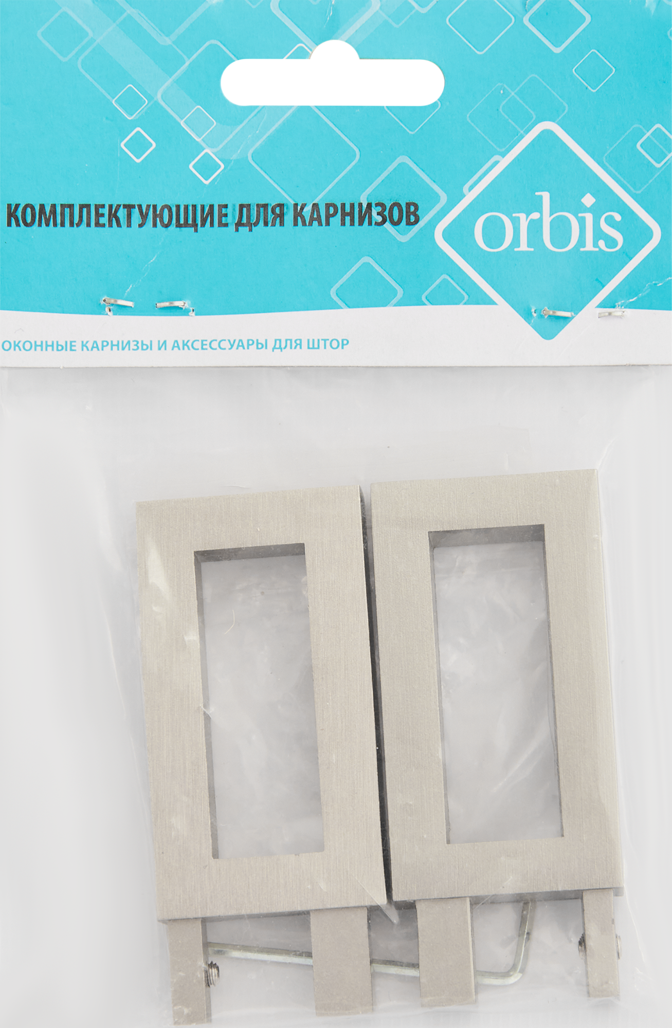 Наконечник Квадро Симпл металлический сатин 4 см 2 шт. INSPIRE 86198729 STLM-0066744 - Вид №2