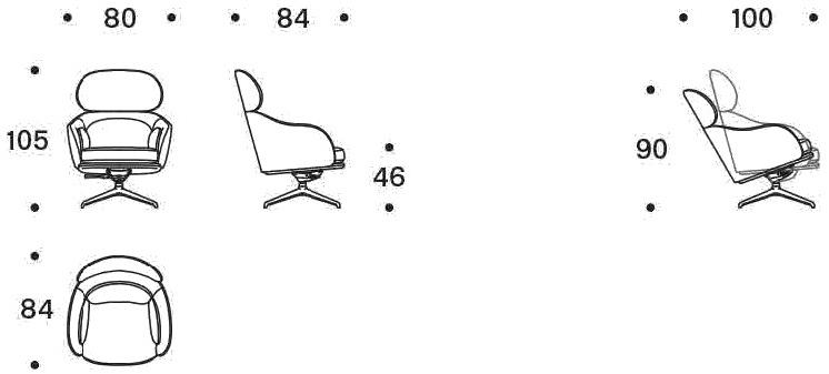 Saba Italia Кресло Bergere со съемным чехлом с подголовником Sunset sun-id-1409695 - Вид №11