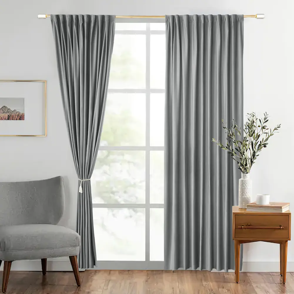 Santreyd Velvet - бархатная ткань для штор графитового цвета 280 см 89353513 STLM-1509156 - Вид №2