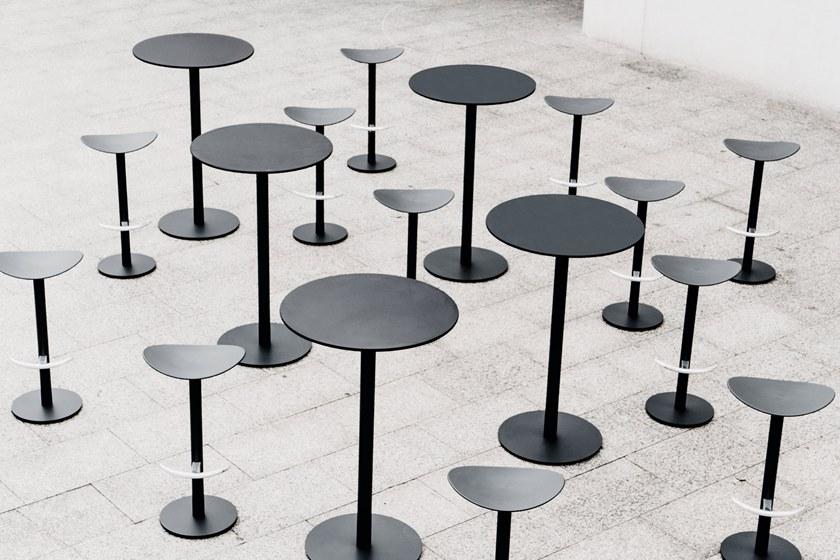 ENEA Высокий табурет из стали и сиденья из полипропилена Coma sun-id-1413337 - Вид №6