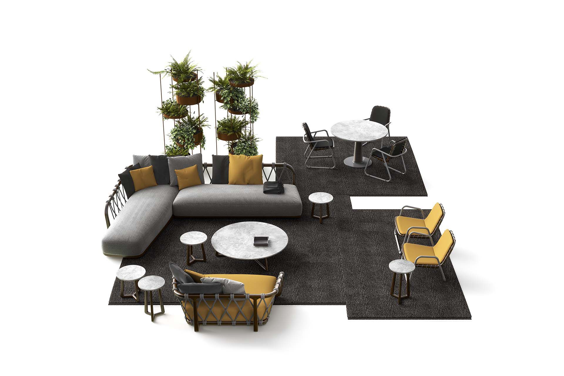 Алюминий и красное дерево сад сани стул Exteta Sunset ARCH-00059614 - Вид №5