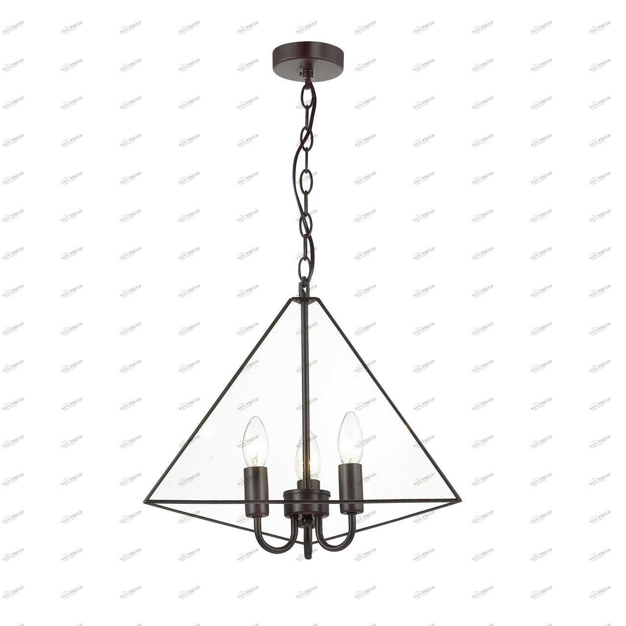 Подвесная люстра Favourite Pyramid 1917-3P FAVOURITE PYRAMID TRANSPARENT 057203 Черный 