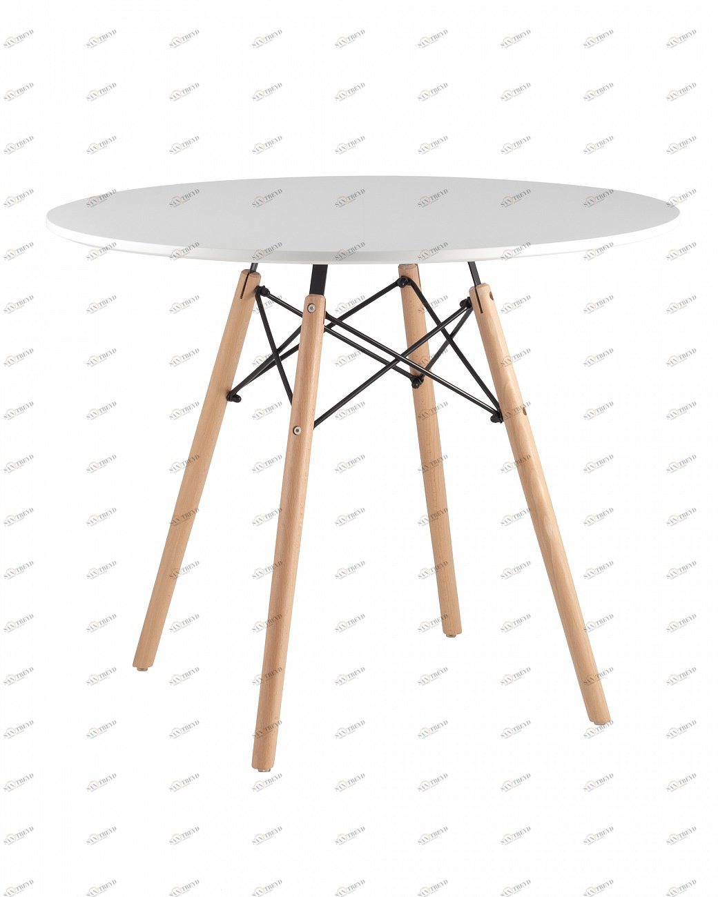 Стол обеденный круглый белый D 90 см DSW EAMES EAMES DSW 00-3958829 Белый 