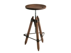 Регулируемая высота твердой древесины поворотный стул