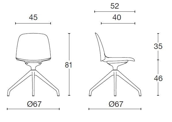 Стул из полипропилена с мягким сиденьем Diemme Kire ARCH-00036469 - Вид №5