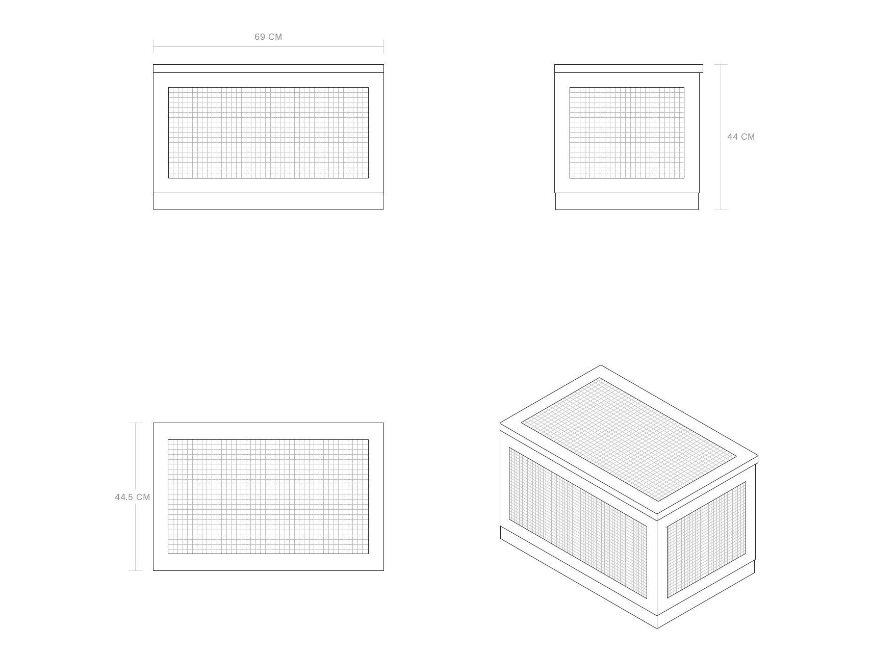 Корзина для белья из тикового дерева Phantom Hands проект "Чандигарх" ARCH-00043204 - Вид №6