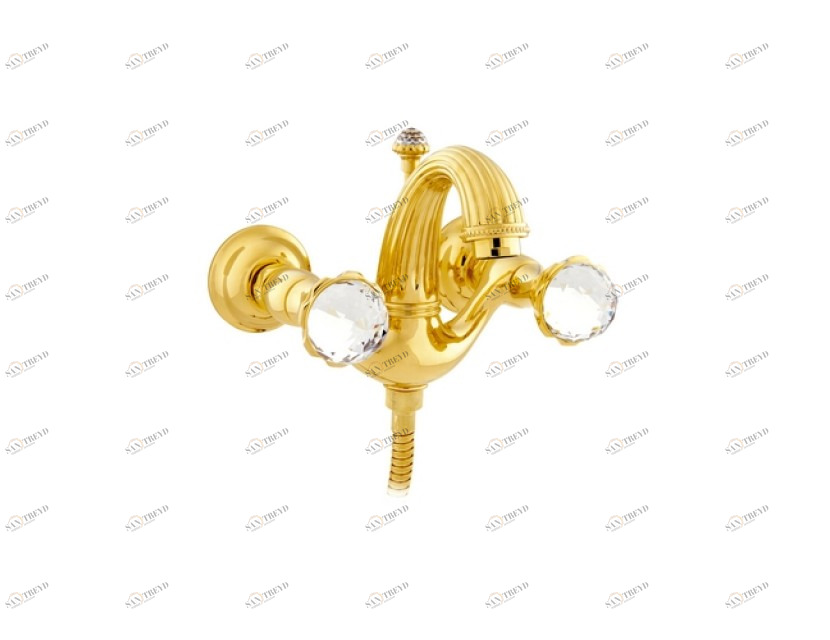 033218.000.30 Душевой набор для ванны с кристаллами сваровски Античная латунь Mestre Artica