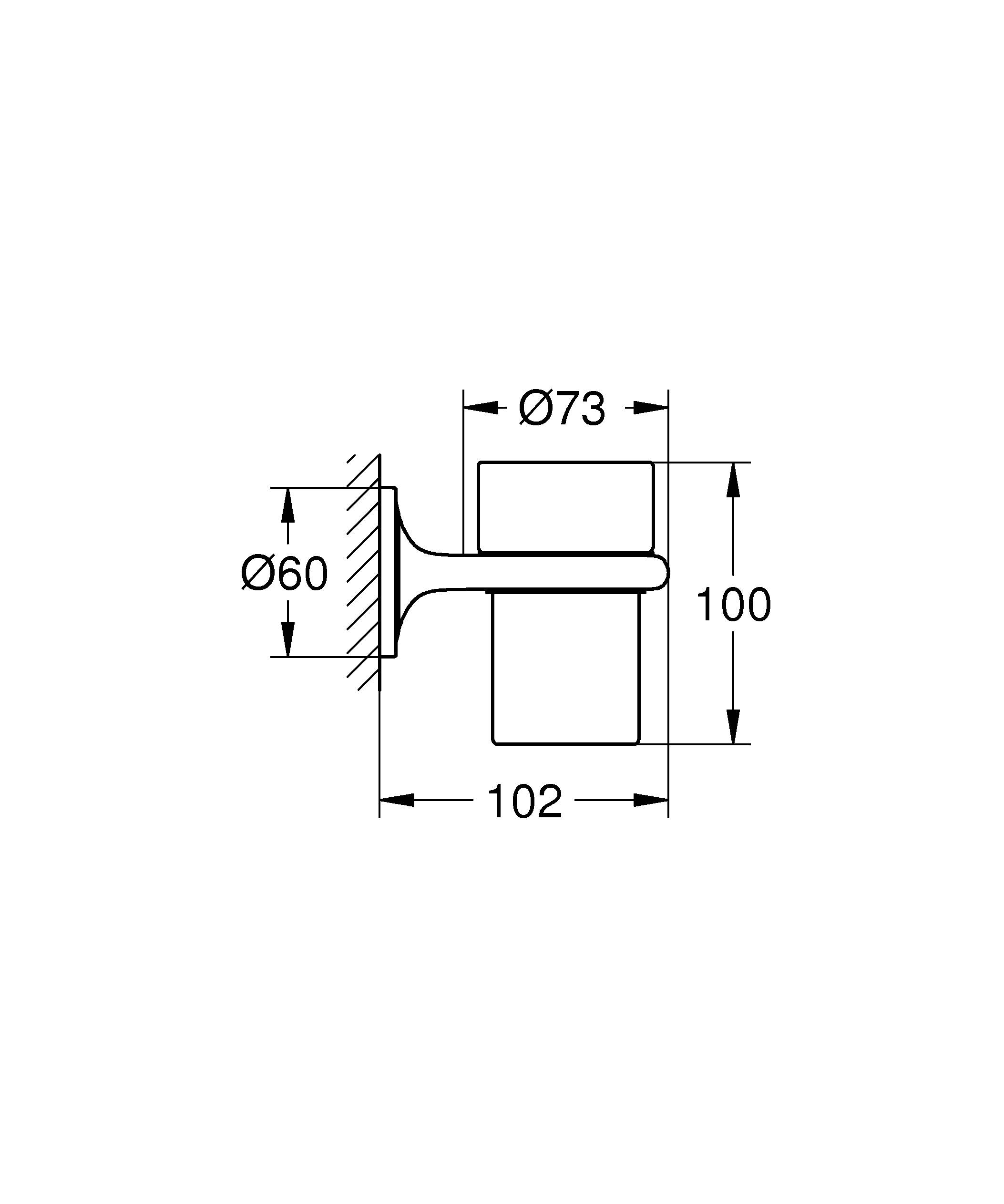 40376LS0 Держатель для стакана, мыльницы Grohe белая луна  - Вид №2