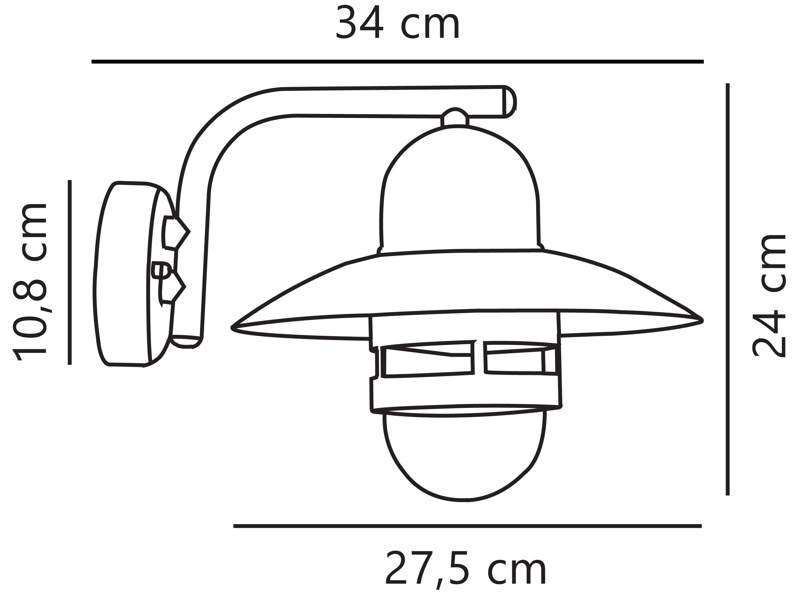 Медная и стеклянная наружная настенная лампа Nordlux Nibe ARCH-00108948