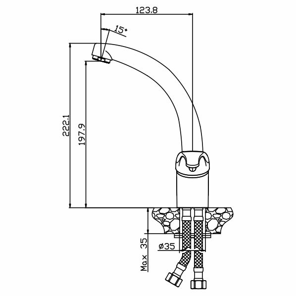 35-03 STROY  Смеситель для кухни  ARGO kran 3503stroy - Вид №1