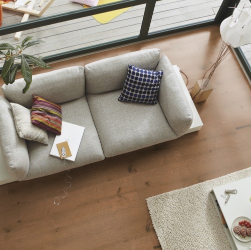 Широкий паркет Meister HD 300 Lindura Коньяк 8415 Дуб Рустик с брашью (Текстурированная) 2600х320 мм 2300200115 - Вид №4