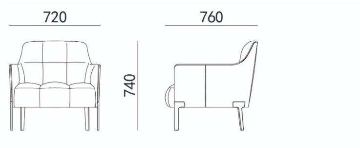 HC28 Cosmo Кресло из ткани с подлокотниками  Da01  - Вид №2