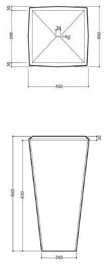 Olympia Ceramica Lavabo отдельно стоящий в livingtec® Crystal Cry4745001 - Вид №4