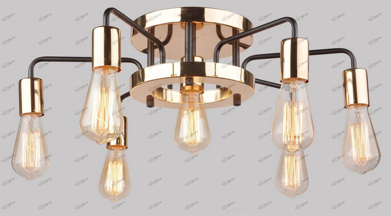 Потолочная люстра Arte Lamp Gelo A6001PL-7BK ARTE LAMP GELO 058573 Золотой 