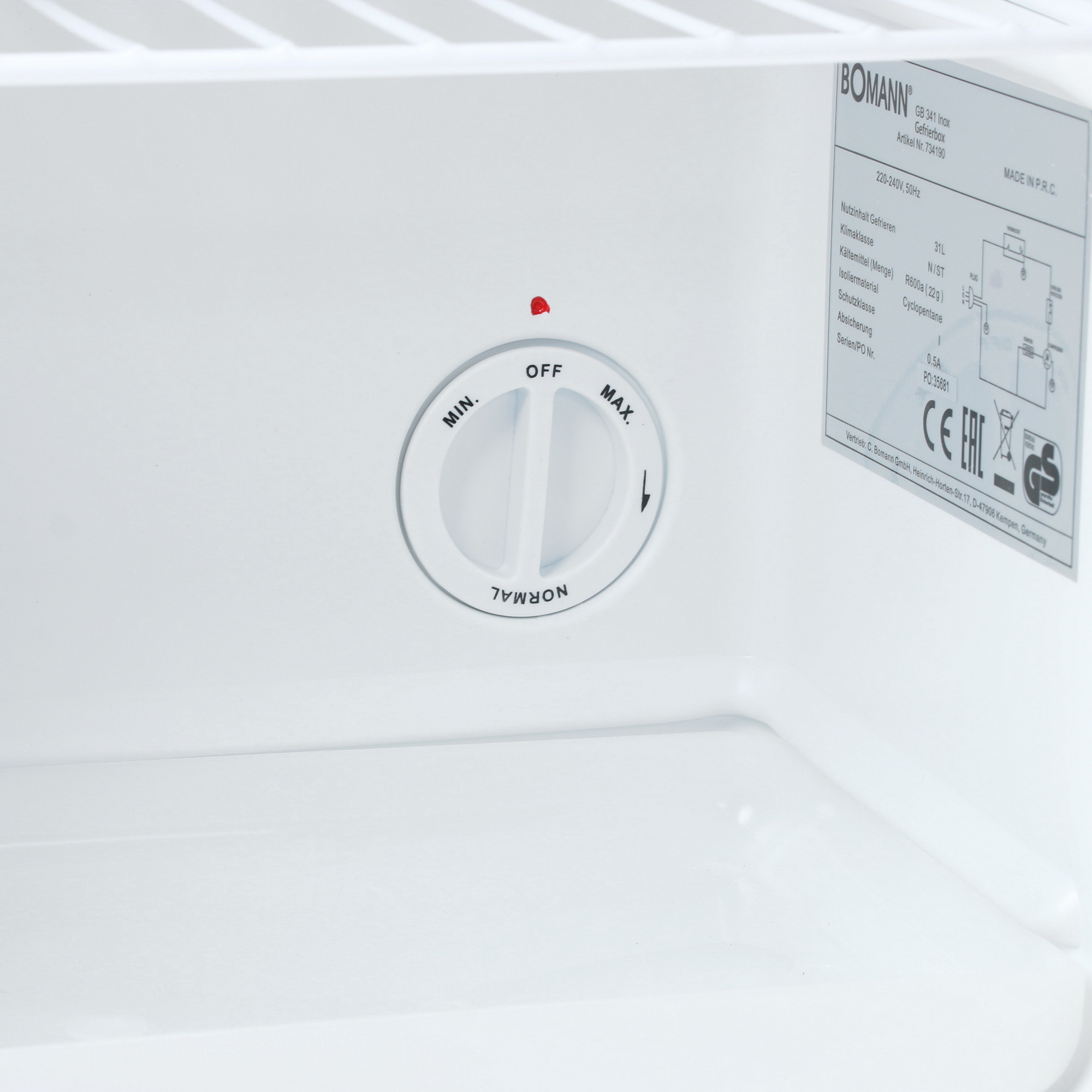 8158623 Морозильный шкаф  Bomann GB 341 inox серебристый STDN-0086348 - Вид №6