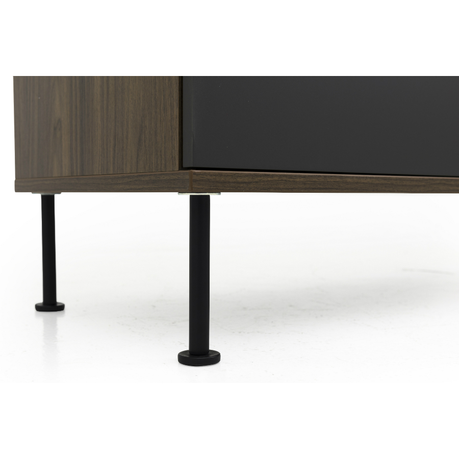 Шкаф Tenzo Daxx, 161х110х43 см, меламин/металл, серо-коричневый 7171334 - Вид №6