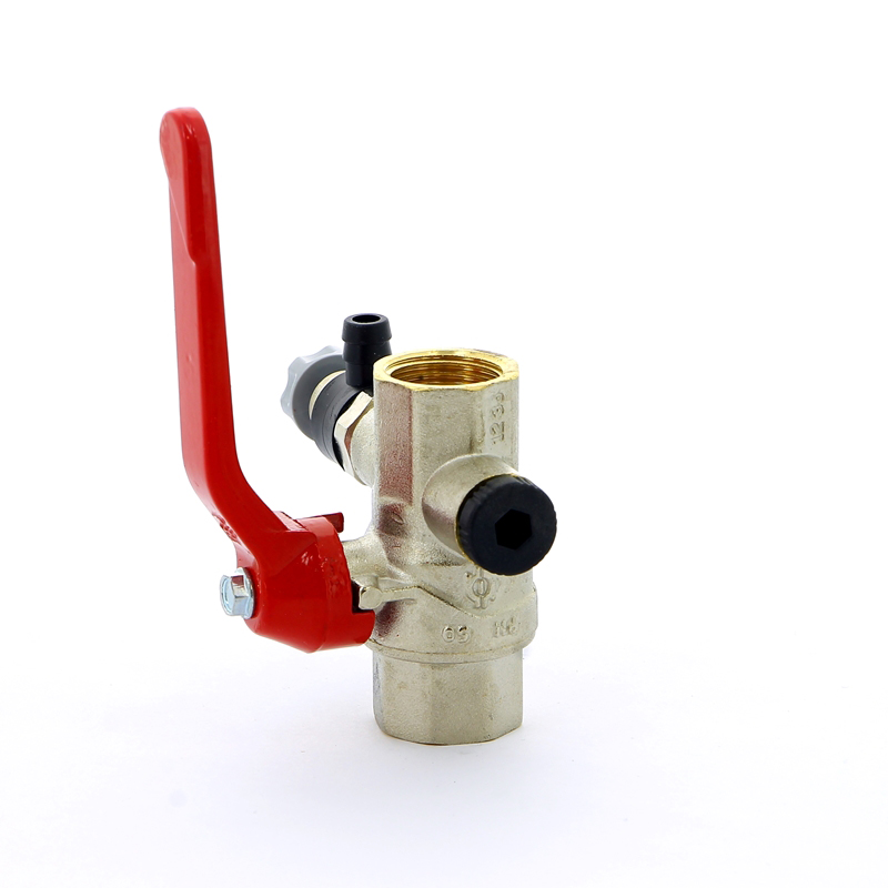 Кран шаровой ВВ с заглушкой и дренажным вентилем EVOLUTION рычаг F.I.V. 1/2" FIV 6022R004 - Вид №2