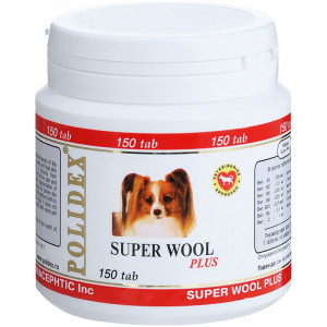 Т0025435 Витамины для собак Super Wool Plus 150 таб. POLIDEX