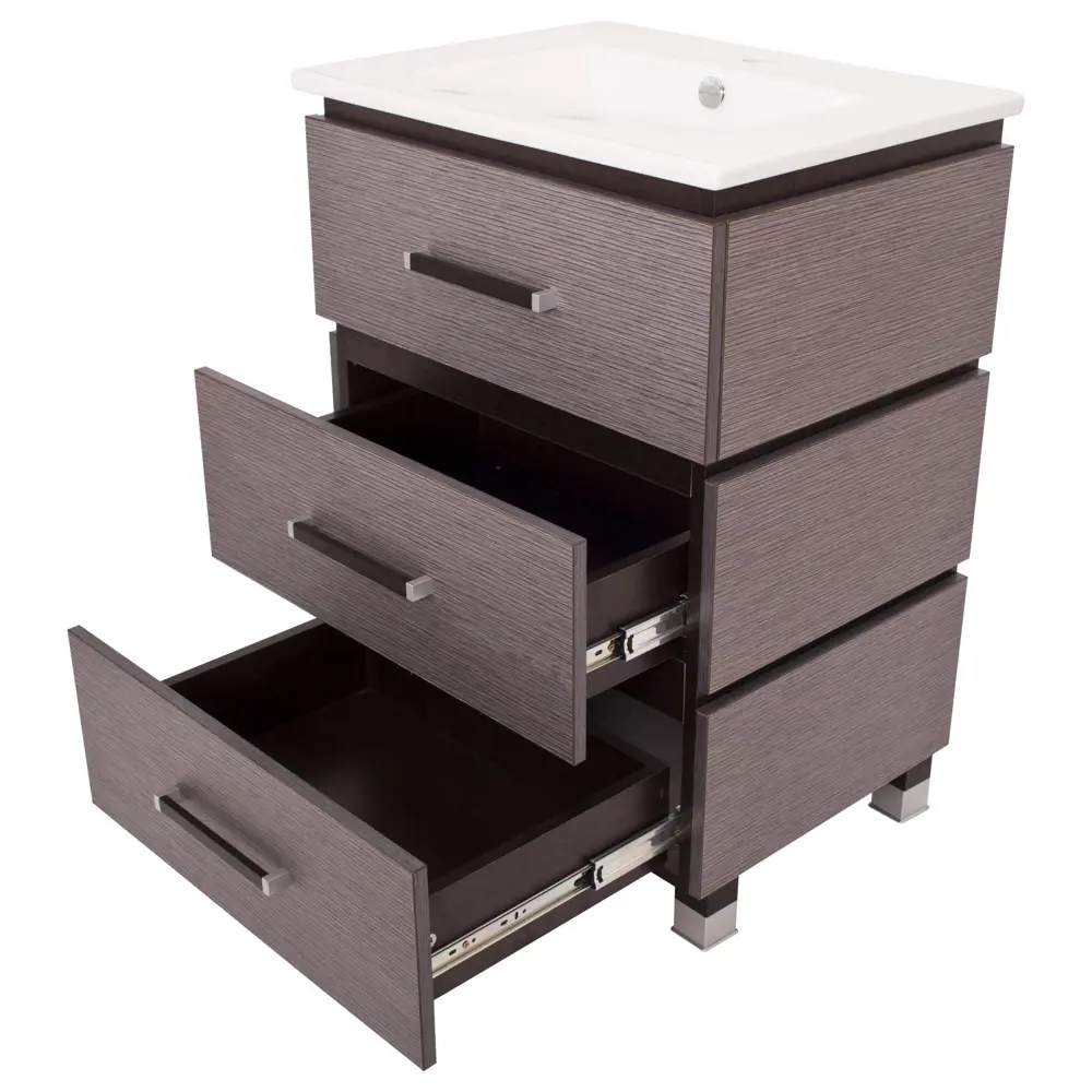 Тумба под раковину напольная Sanflor «Торонто» 60 см цвет серый STLM-2065403 - Вид №2