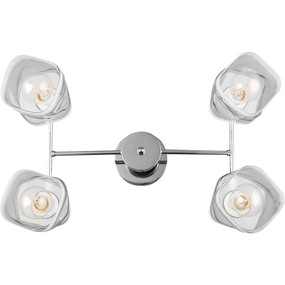 Люстра потолочная JLIGHT PEKA 4 лампы 22 м², цвет хром 84534225 STLM-2004606  - Вид №1