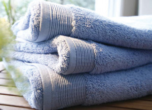 TOW_UNI_BLEU_70 Полотенце 70/140 bleuet голубой хлопок 600гр/м2 Blanc des Vosges