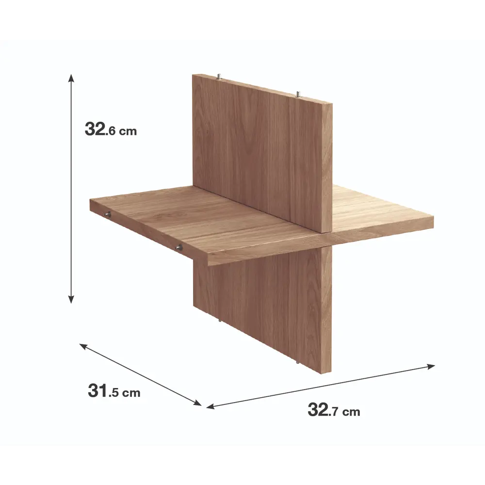 Вставка крестовая для стеллажа KONSENSA Руан 32.7x31.5 см ЛДСП цвет дуб STLM-2113401 - Вид №1