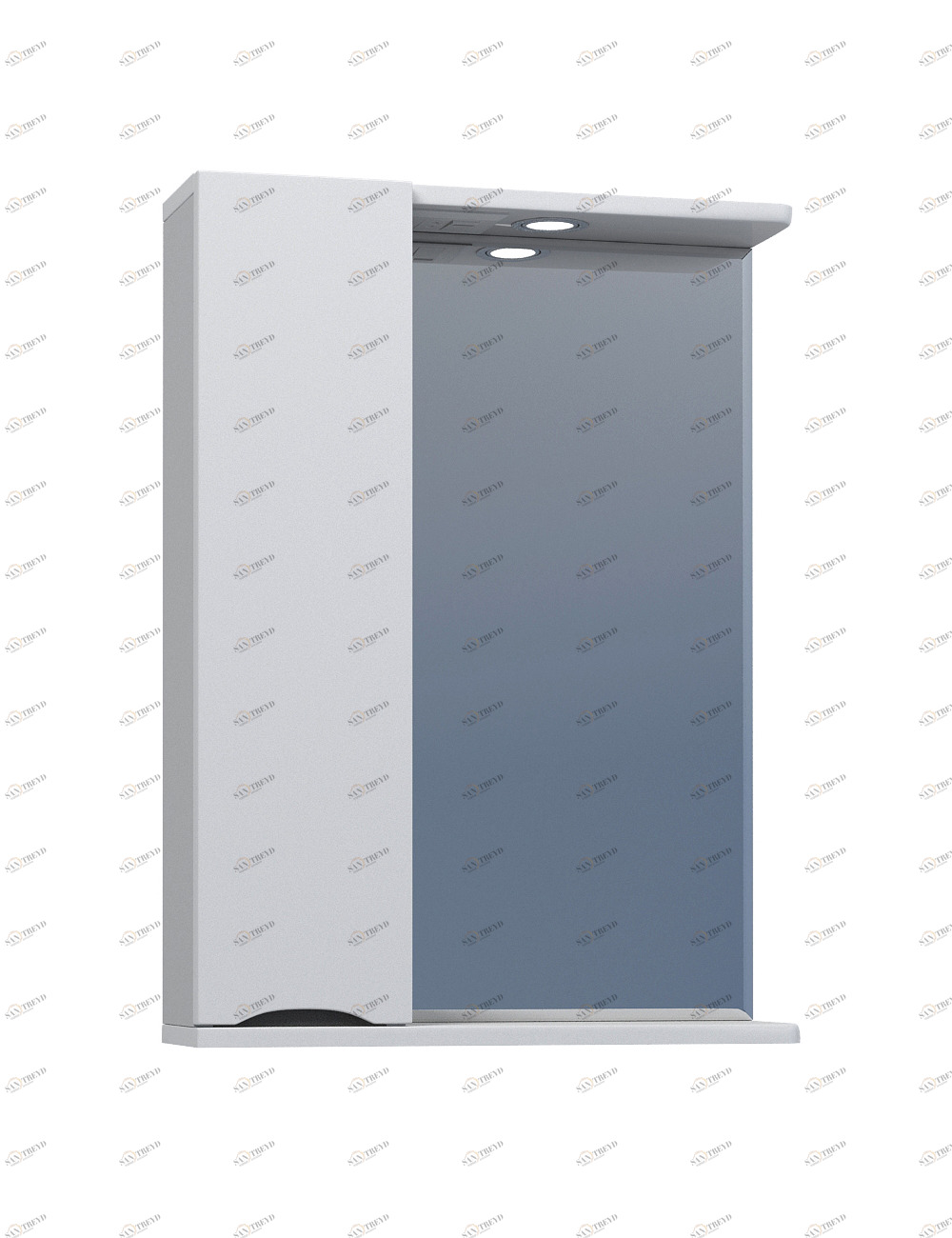 Зеркало Minor 500 лев.500⨉150⨉700 мм белый VIGO sun-id-664547