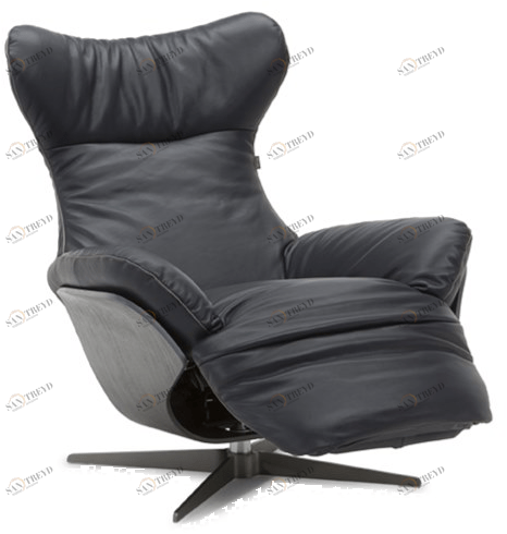 Natuzzi Откидывающееся кожаное кресло с подставкой для ног sun-id-1407593