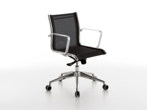 Сетчатое вращающееся офисное кресло с колесами