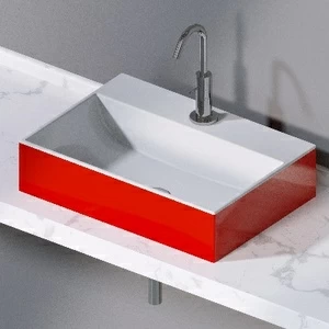 L240225 Накладная раковина на столешницу  прямоугольная A. e T. Italia THIN