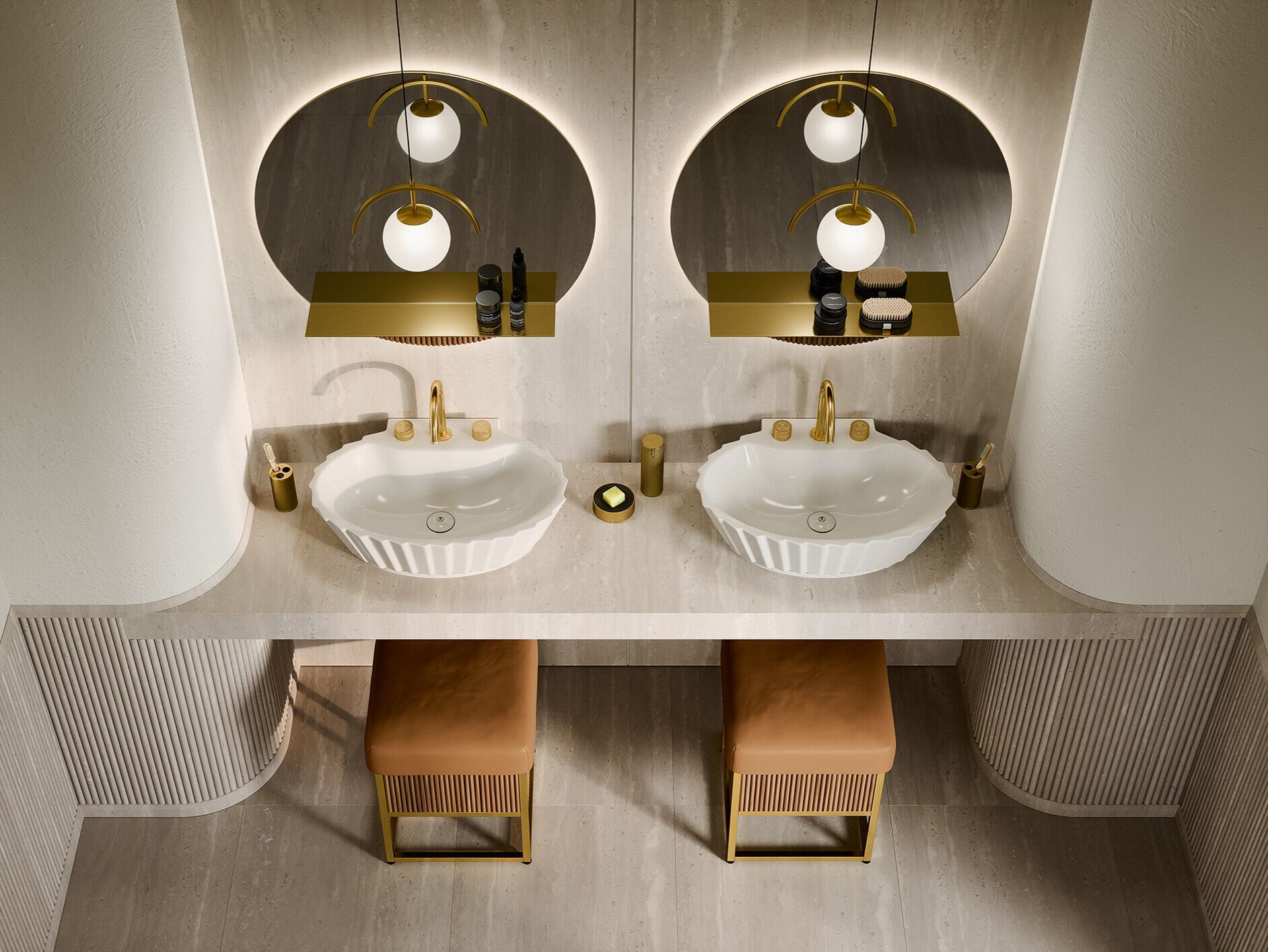 Керамическая столешница OASIS плиссе ARCH-00009428