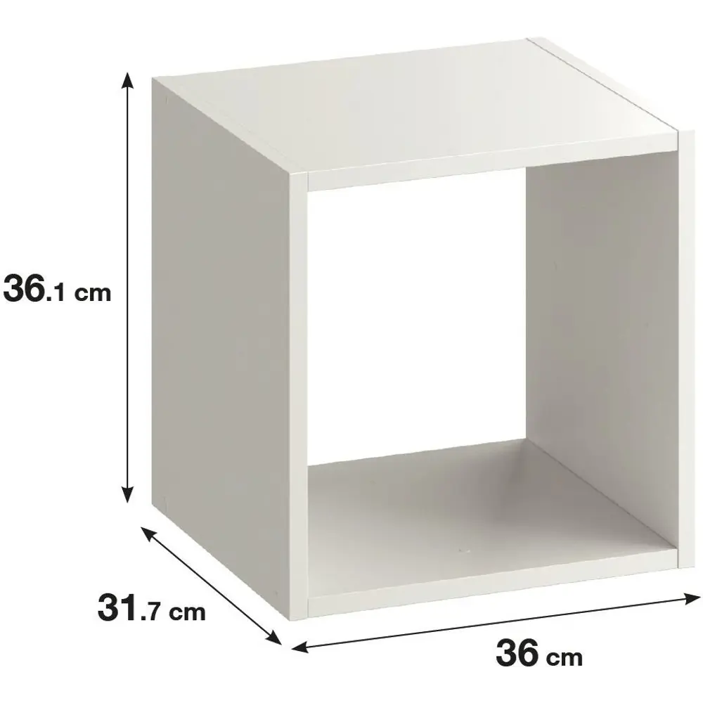 Стеллаж Spaceo KUB 1 секция 36x36.1x31.7 см ЛДСП цвет белый 82731908 STLM-2094664  - Вид №1