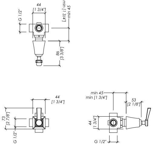 Devon&Devon Латунный переключатель для душа Time 2time267cr - Вид №1