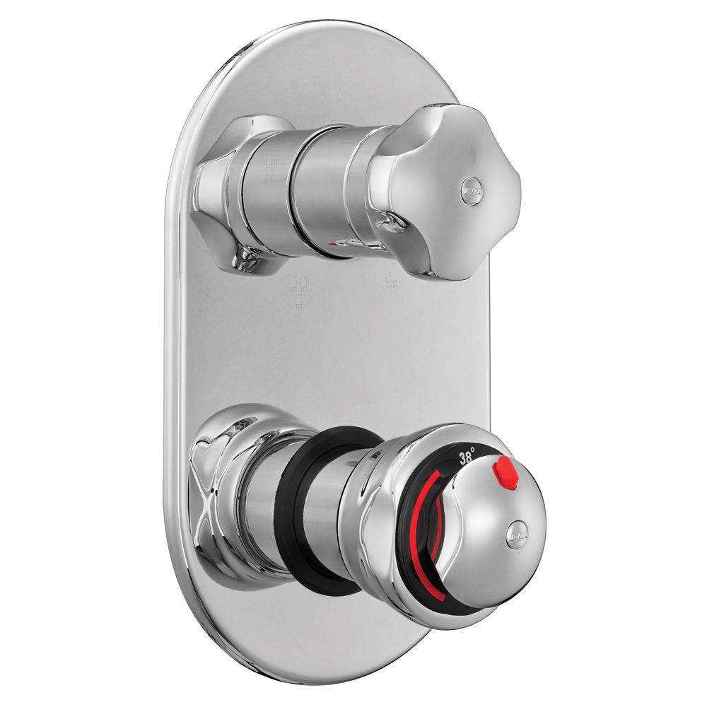 102101128  Термостатический смеситель для ванны скрытого монтажа - 5 способов Eca  - Вид №1