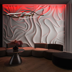 Трехмерная декоративная гипсовая панель