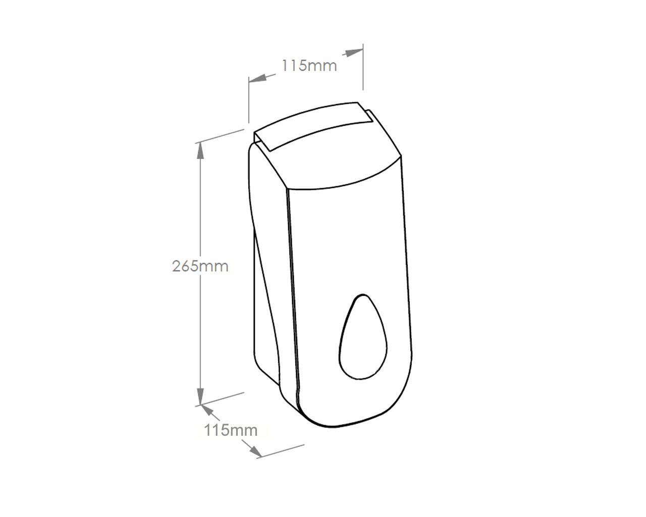 DUH267 UNIQUE GLAMOUR WHITE SPARK дозатор пенного мыла Merida  - Вид №1