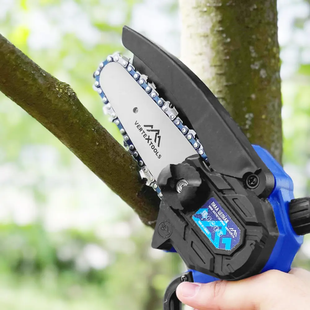 Аккумуляторная цепная пила VERTEXTOOLS VCPC-21 - компактная для сада и мастерской 89401215 STLM-1576609 - Вид №6