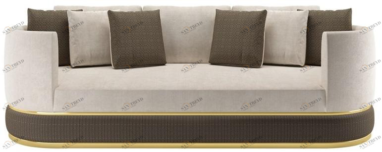 FRATO 3-х местный бархатный диван  Fup220015aai 