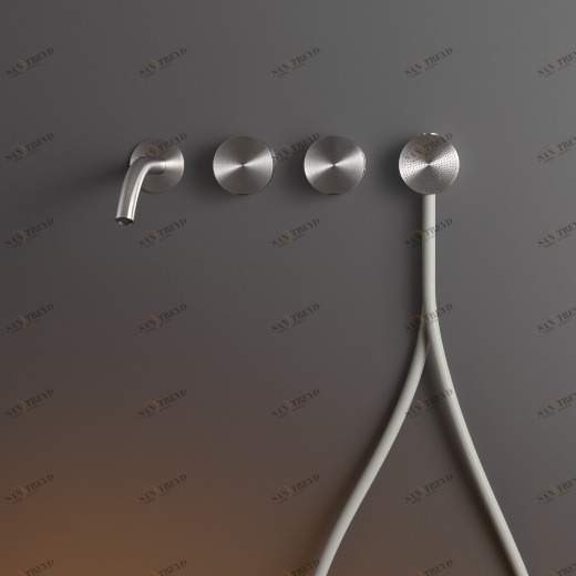 Настенные 2 смесителей, установленные для ванной с носиком L. 170 мм и круглая душевая рука диаметр 65 мм  GIO84 CEADESIGN 