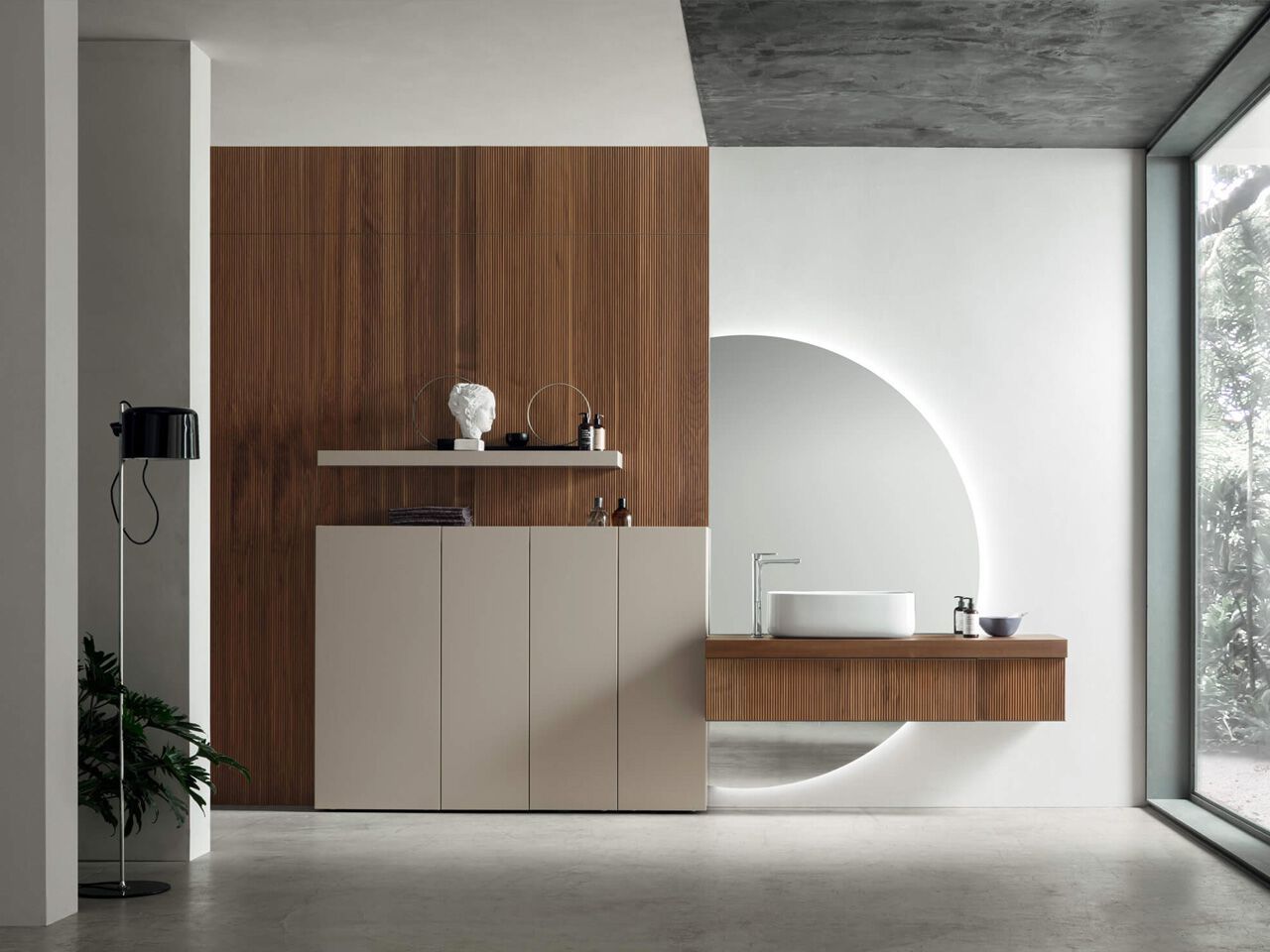 Напольный умывальник с зеркалом ARCOM Rail ARCH-00083784