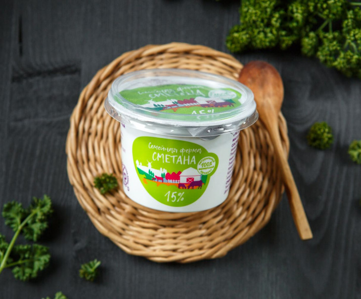 3120 Сметана 15% Вкусляндия  - Вид №2