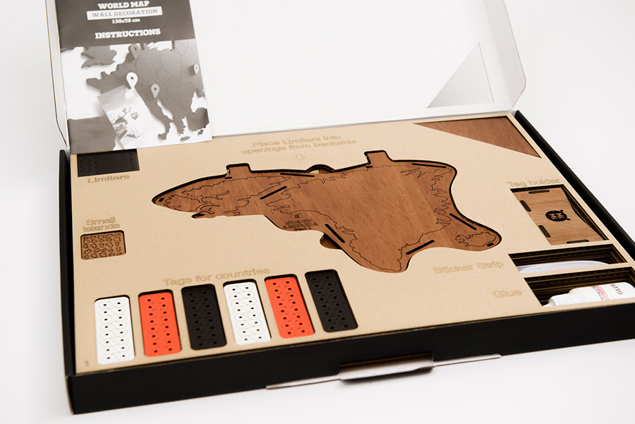 19-14 Карта-пазл wall decoration exclusive, 280х170 см, африканское сапеле Mimi  - Вид №5