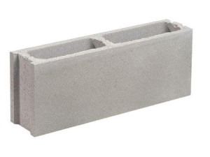 Однокамерный бетонный вибро-сжатый блок для кладки