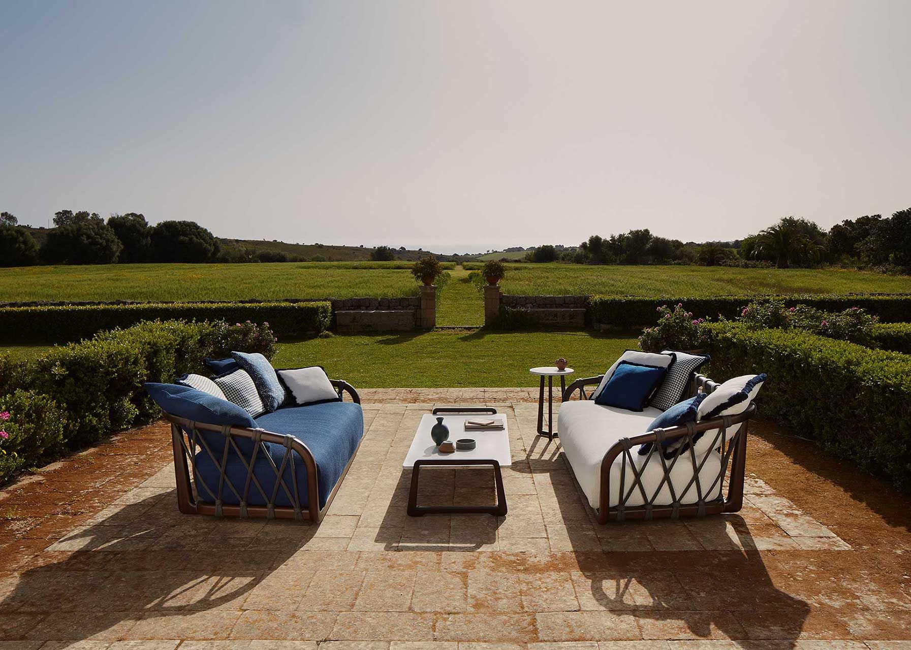 Высокий круглый журнальный столик из мрамора bardiglio Exteta Sunset ARCH-00055419 - Вид №6