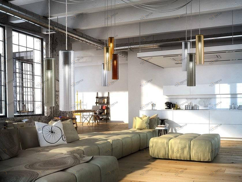 PANZERI Светодиодная подвесная лампа из дутого стекла Clio sun-id-1466945