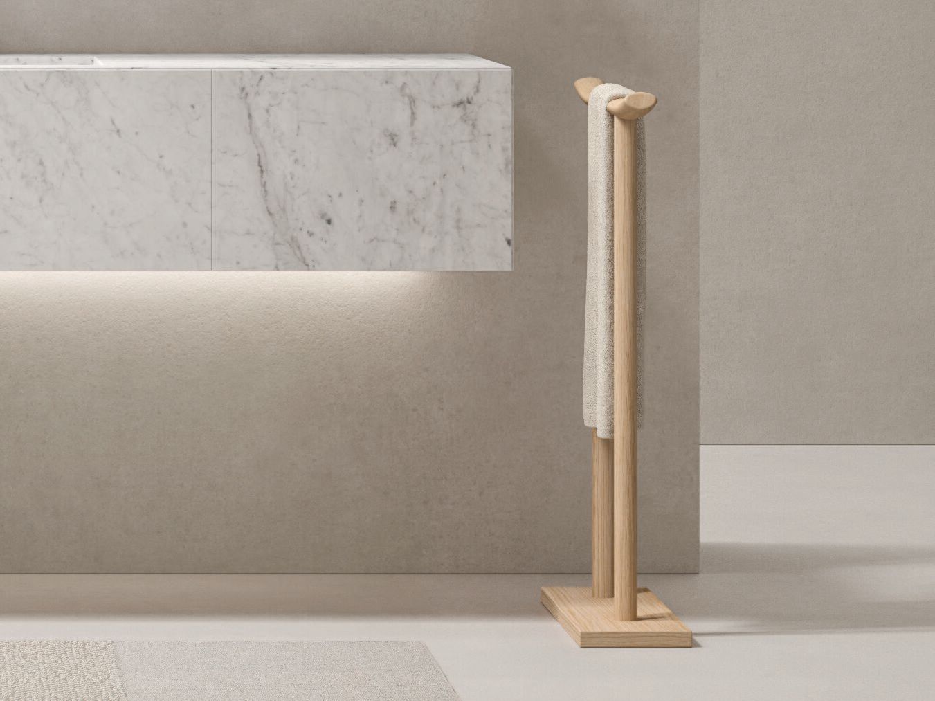 Каррарский мраморный подвесной умывальник со встроенной раковиной Noorth Azuma ARCH-00042313 - Вид №3