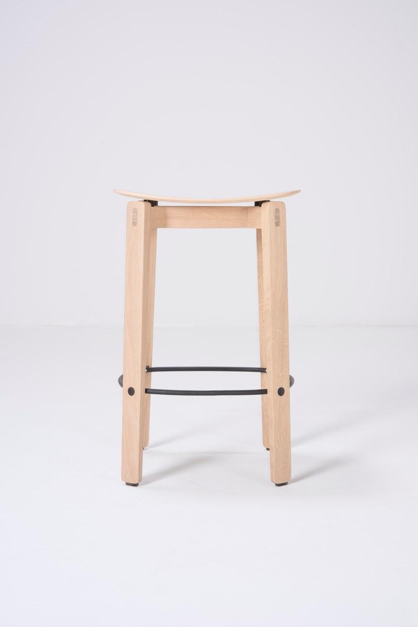 Gazzda Барный стул из дуба с подставкой для ног Nora sun-id-1345122 - Вид №5