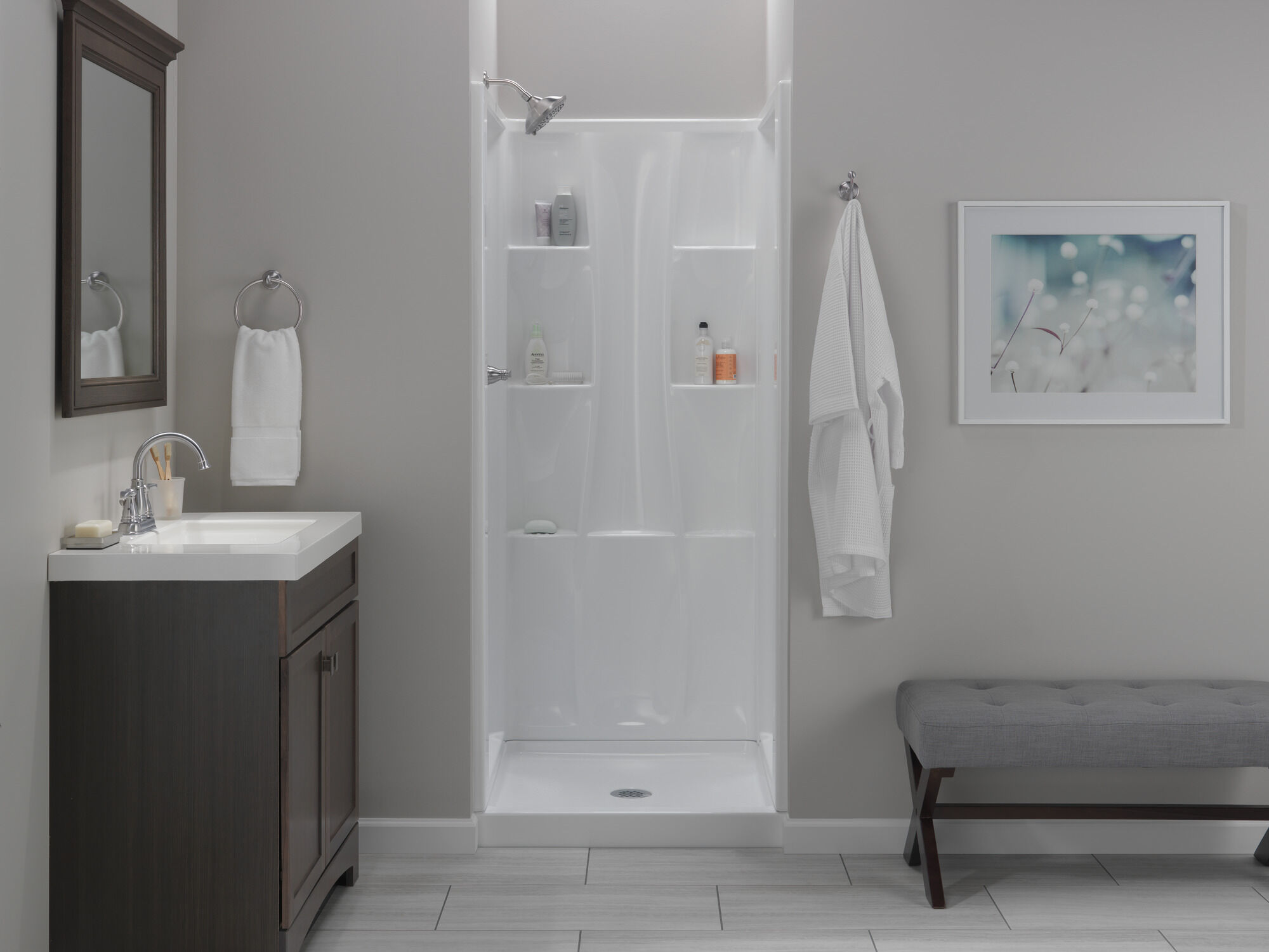 Classic 400 32 "x 32" душевой поддон с центральным сливом Delta Faucet 40014 - Вид №2